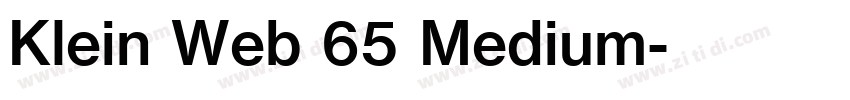Klein Web 65 Medium字体转换 Klein Web 65 Medium字体转换